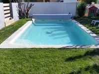 Piscine rectangle avec volet hors sol -  - piscine coque polyester