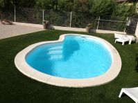 Photo photo piscine coque haricot - Photo piscine en polyester