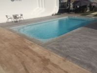 Photo Piscine avec angle droit - Photo piscine en polyester