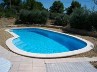 Piscine coque  forme ovale  -  - piscine coque polyester